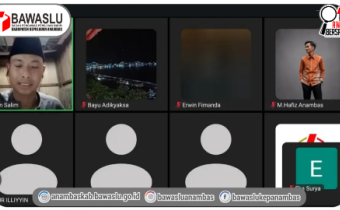 Perkuat Peran Masyarakat, Bawaslu Anambas Gelar Pembinaan Komunitas Pengawas Partisipatif Secara Daring