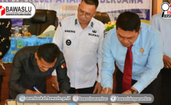 Perkuat Sinergi Hukum Pengawasan Pemilu, Bawaslu Anambas dan Kejari Resmi Tandatangani Perjanjian Kerja Sama