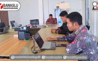 Evaluasi Kinerja Pengawasan, Divisi HP2H Bawaslu Anambas Ikuti Rakor Daring Bersama Bawaslu Kepri