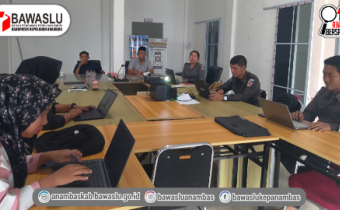Pantau Progres IKU dan Pembuatan Video Edukasi, Bawaslu Anambas Ikuti Rakor Daring se-Kepri