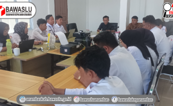 Mantapkan Evaluasi dan Rencana Kerja Organisasi, Bawaslu Anambas Gelar Rapat Rutin Kelembagaan