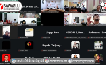Bawaslu Kepulauan Anambas Ikuti Rakor Diseminasi Produk Hukum Bawaslu Kepri