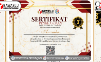 Bawaslu Kepulauan Anambas Raih Peringkat III Pengelolaan JDIH se-Kepri Tahun 2026