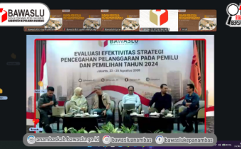 Bawaslu Kepulauan Anambas Ikuti Evaluasi Efektivitas Strategi Pencegahan Pelanggaran Pemilu dan Pemilihan 2024 Secara Daring
