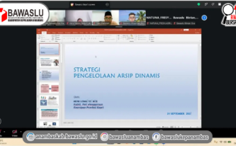 Perkuat Tata Kelola Kearsipan, Bawaslu Anambas Ikuti Sosialisasi Strategi Pengelolaan Arsip Dinamis