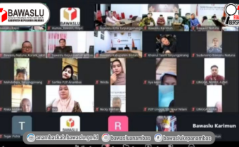 Bawaslu Anambas Ikuti Evaluasi P2P Pendidikan Pengawas Partisipatif Se-Kepri Secara Daring