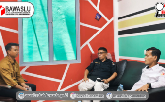 Bawaslu Anambas Sambut Kunjungan KPU Koordinasi Coklit Terbatas PDPB Triwulan III
