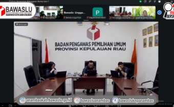 Bawaslu Anambas Ikuti Klinik Penanganan Pelanggaran Bawaslu Kepri Secara Daring