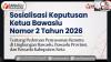 Bawaslu Kabupaten Kepulauan Anambas Ikuti Sosialisasi Keputusan Ketua Bawaslu Nomor 2 Tahun 2026 tentang Penyusunan Renstra